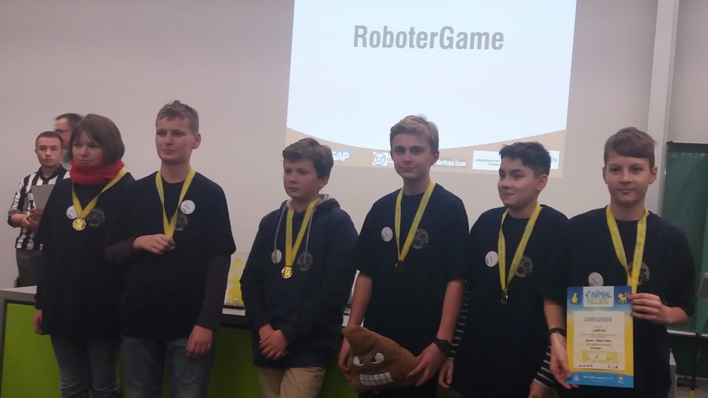 Siegerehrung im RobotGame – 2. Platz 